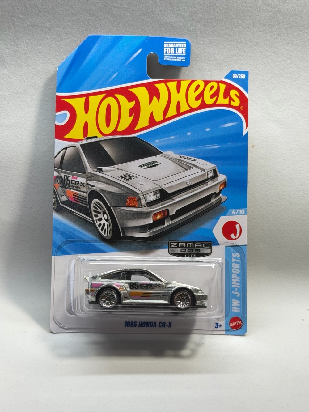 1985 Honda CR-X Hot Wheels Silver Series ZAMAC